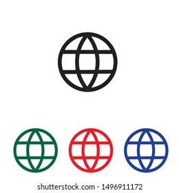 globe earth icon vector illustration