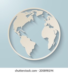 Globe earth icon. Vector illustration