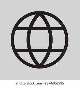 Globus Erde Symbol, Vektorgrafik.