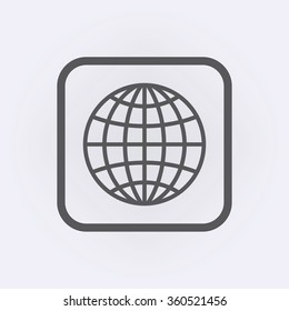 Globe earth icon . Vector illustration