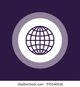 Globe earth icon . Vector illustration