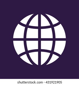 Globe earth icon . Vector illustration