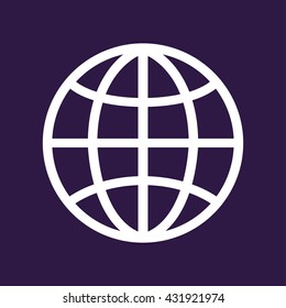 Globe earth icon . Vector illustration