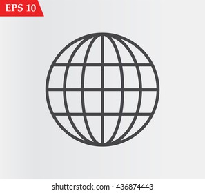Globe earth icon. Vector illustration
