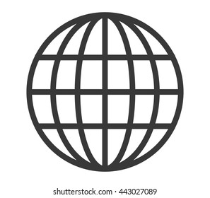 Globe earth icon. Vector illustration