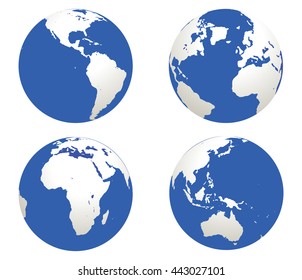 Globe earth icon. Vector illustration