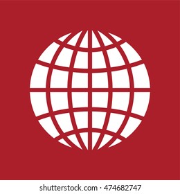 Globe earth icon . Vector illustration