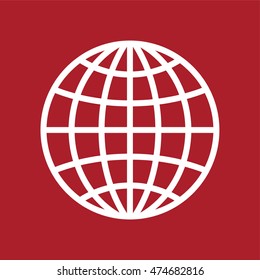 Globe earth icon . Vector illustration