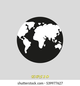 globe, earth, icon, vector illustration EPS 10