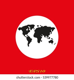 globe, earth, icon, vector illustration EPS 10