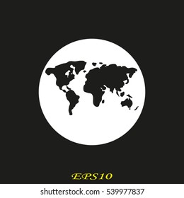 globe, earth, icon, vector illustration EPS 10