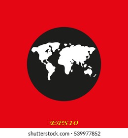 globe, earth, icon, vector illustration EPS 10