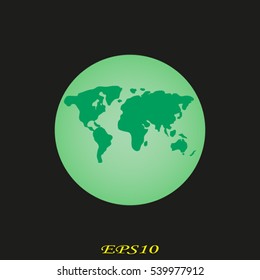 globe, earth, icon, vector illustration EPS 10