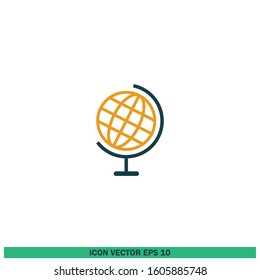 globe earth icon vector logo template design element