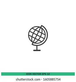 globe earth icon vector logo template design element