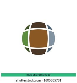 globe earth icon vector logo template design element