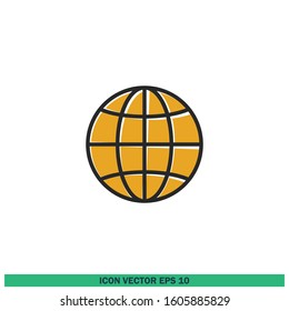 globe earth icon vector logo template design element