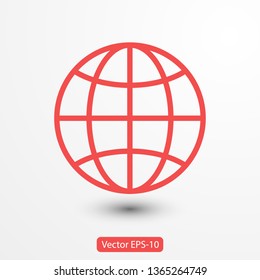 Globe earth icon. World icon