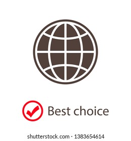 Globe earth icon. World icon