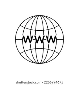Globe earth icon. World map icon. Elements for mobile concept and web apps. Vector illustration isolated on white background.