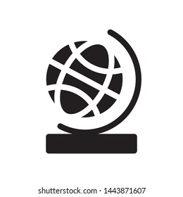 Globe earth icon, world template logo vector emblem isolated illustration, outline solid background white 