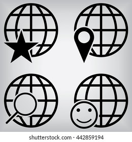 Globe Earth Icons