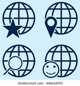 Globe Earth Icons