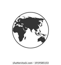 Globe Earth line icon, Vector sign on white background