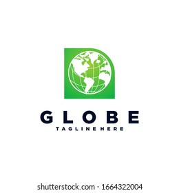 Plantilla de diseño del logotipo de Globe Earth