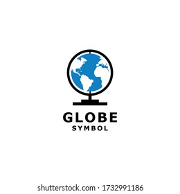 globe earth logo design vector