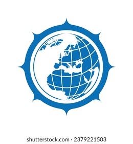 globe earth logo icon vector design