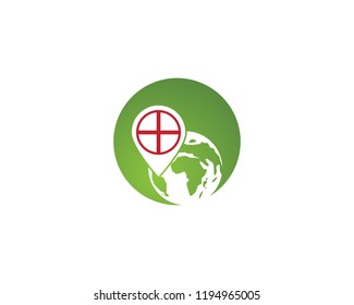 Globe earth map abstract logo vector