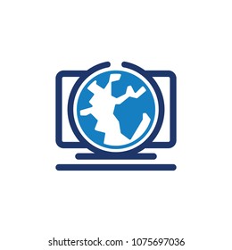 Globe Earth Monitor Watch Symbol