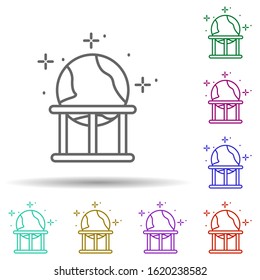 Globe, earth in multi color style icon. Simple thin line, outline vector of geography icons for ui and ux, website or mobile application