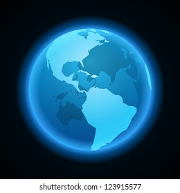 Globe earth night light icon vector design element