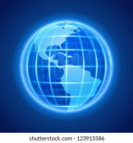 Globe earth night light icon vector design element