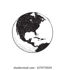 Globe Earth With North American Map