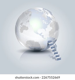 globe Earth Planet Earth elements 3D