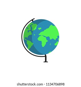 Globe Earth
 Planet. Vector icon