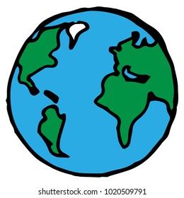 Globe. Earth. Planet Earth. Vector illustration.