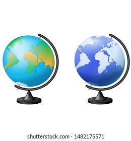 globe of Earth planet. Vector illustration. world map for your design, educational, science and  geography use.