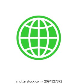 Globe Earth simple icon. Globe symbol vector.