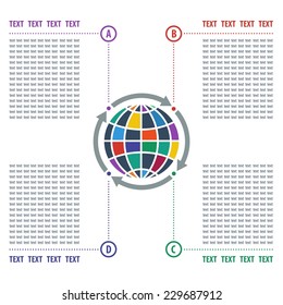 Globe earth vector. Abstract illustration infographic.