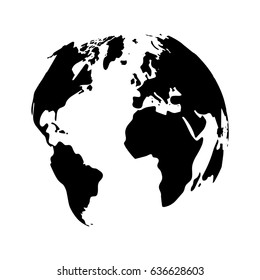 globe earth vector eps10 icon