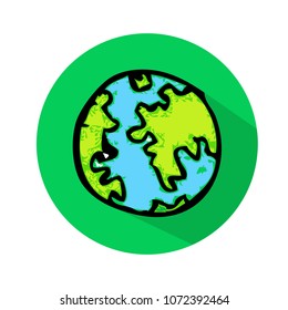 Globe earth vector icon