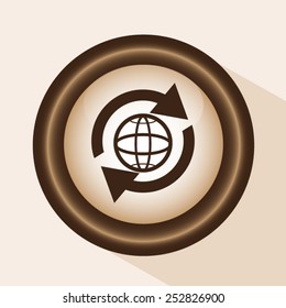 Globe earth vector icon
