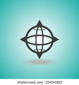 Globe earth vector icon