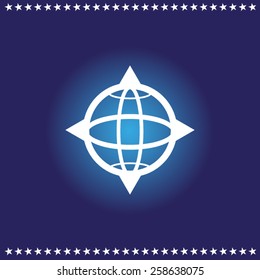 Globe earth vector icon