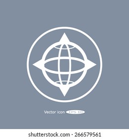 Globe earth vector icon