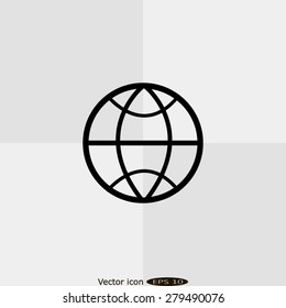 Globe earth vector icon